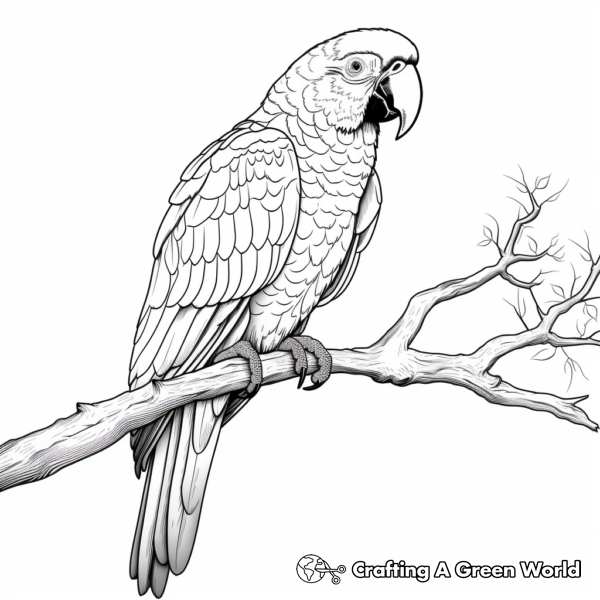 Scarlet Macaw Coloring Pages - Free &amp; Printable!