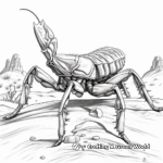 Realistic Scorpion Coloring Sheets 4