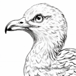 Realistic Seagull Portrait Coloring Pages for Adults 2