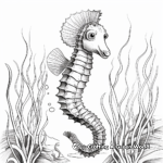 Realistic Seahorse Coloring Pages 2