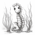 Realistic Seahorse Coloring Pages 4