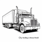 Realistic Semi-Trailer Truck Coloring Pages 1