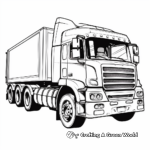 Realistic Semi-Trailer Truck Coloring Pages 2