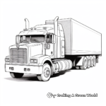 Realistic Semi-Trailer Truck Coloring Pages 4