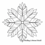 Realistic Snowflakes in Nature Coloring Pages 4