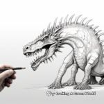 Realistic Spinosaurus vs T-Rex Coloring Sheets 2