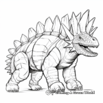 Realistic Stegosaurus Coloring Pages for Kids 1
