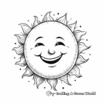 Realistic Sun and Full Moon Coloring Pages 3