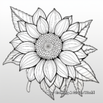 Realistic Sunflower Coloring Pages 4