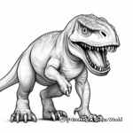 Realistic T Rex in the Wild Coloring Sheets 1