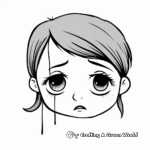 Realistic Teary-Eyed Face Coloring Pages 3