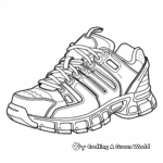 Realistic Tennis Shoe Coloring Pages 1