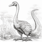 Realistic Therizinosaurus Coloring Pages 1