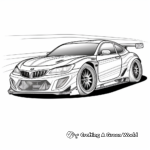 Realistic Touring Car Racing Coloring Sheets 3