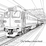Realistic Train Station Coloring Pages 3