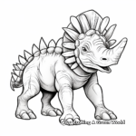 Realistic Triceratops Coloring Sheets 3
