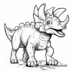 Realistic Triceratops Coloring Sheets 4