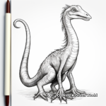 Realistic Troodon Coloring Sheets for Dinosaur Lovers 2