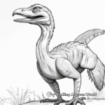 Dibujos para colorear de Utahraptor realistas para niños mayores 3