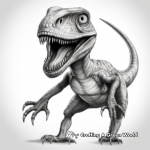 Realistic Velociraptor Coloring Sheets 2