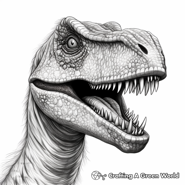 Dinosaur Head Coloring Pages - Free & Printable!
