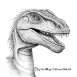 Realistic Velociraptor Head Coloring Sheets 3