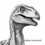 Realistic Velociraptor Head Coloring Sheets 4