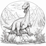 Realistic Volcano Dinosaur Habitat Coloring Pages 4