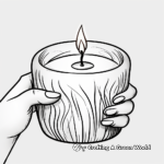 Realistic Votive Candle Coloring Sheets 2