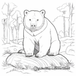 Realistic Wombat Coloring Pages 1