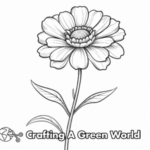 Zinnia Coloring Pages - Free &amp; Printable!