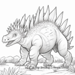 Realistic, Ancient Stegosaurus Dinosaur Coloring Pages 1