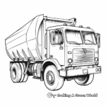 Rear Loader Garbage Truck Coloring Pages 4