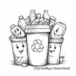Páginas para colorear con temática de reciclaje de latas de aluminio 4