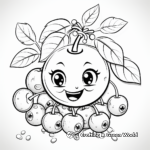 Red Cherry Coloring Pages for Kids 4