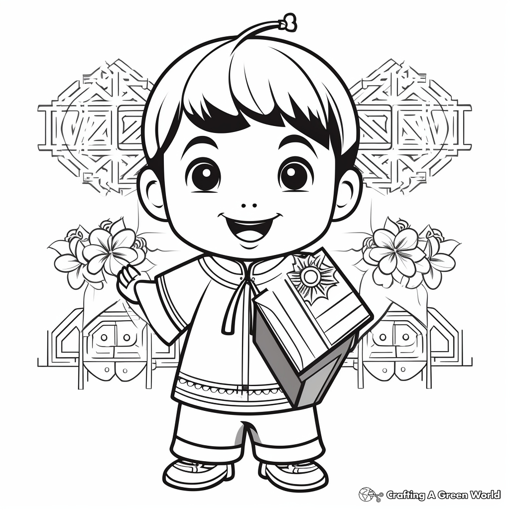Red Envelope 'Hóngbāo' 2023 Coloring Pages 4