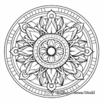 Reflective Mandala with Inspiring Words Coloring Sheets 1