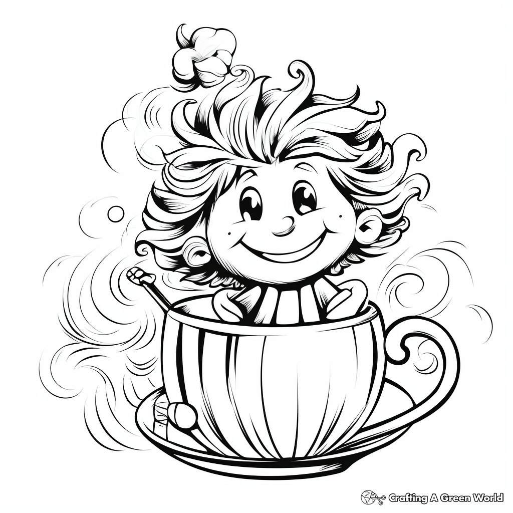 Refreshing Peppermint Tea Coloring Pages 2