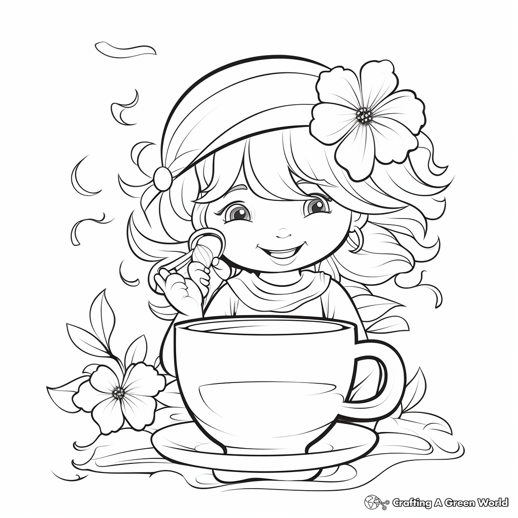 Refreshing Peppermint Tea Coloring Pages 3