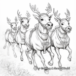 Reindeer Bucks: Santa's Sleigh Team Coloring Pages 3