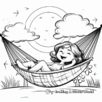 Relaxing Hammock Under the Sun Coloring Pages 3