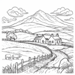 Relaxing Irish Landscape Coloring Pages for Adults 1