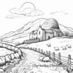 Relaxing Irish Landscape Coloring Pages for Adults 2