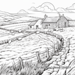 Relaxing Irish Landscape Coloring Pages for Adults 4