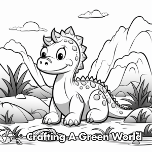 Cute Dinosaur Coloring Pages - Free &amp; Printable!