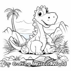 Cute Dinosaur Coloring Pages - Free &amp; Printable!