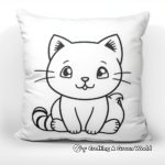 Relaxing Pillow Cat Coloring Pages 4