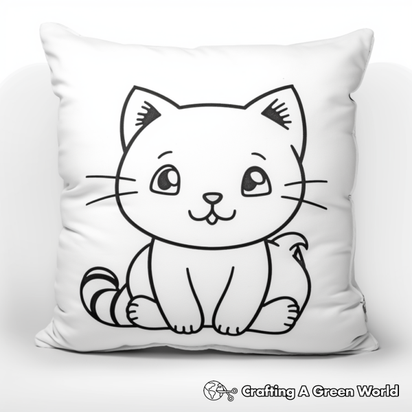 Cats on Pillows Coloring Pages - Free & Printable!