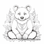 Relaxing with Bear Zen Art Coloring Pages 3