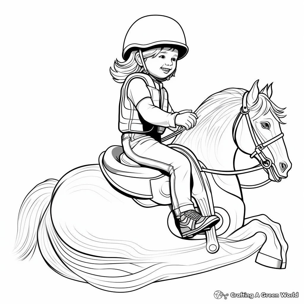 Remarkable Treeless Saddle Coloring Pages 1